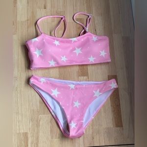S Pink Star bikini set